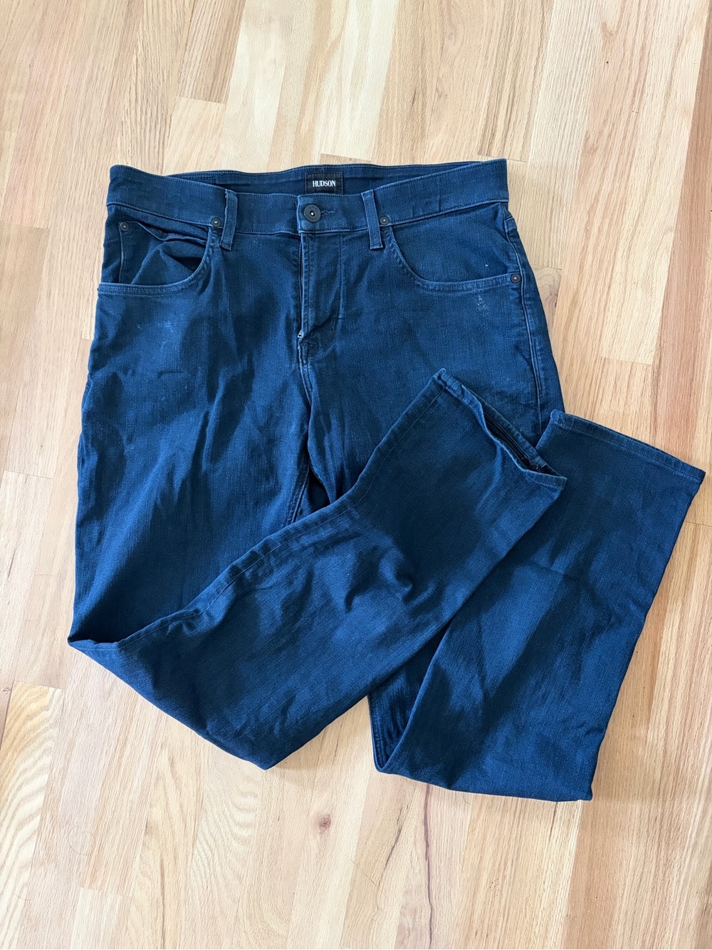 Hudson Jeans Men's Slim Straight Jeans in Navy Blue